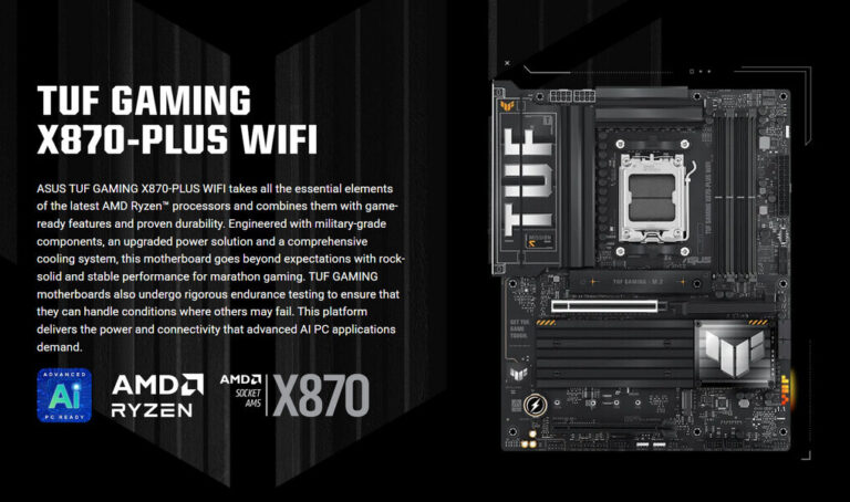 ASUS TUF GAMING X870-PLUS WIFI Board Seemingly Kills Owner's Ryzen 7 9850X3D & 9800X3D CPUs