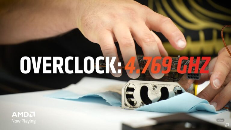 AMD Breaks GPU Frequency Overclocking World Record By Pushing Radeon RX 9060 XT To 4.769 GHz