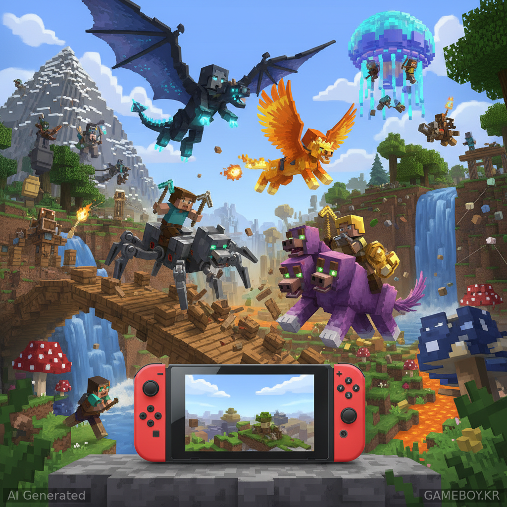 The Mounts of Mayhem drop is now available for Minecraft on Nintendo Switch - nintendo.com
