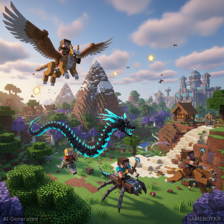Nintendo Switch 『Minecraft』 최신 게임 업데이트 「마운츠 오브 메이햄」 오늘부터 배포 개시 | News | 한국닌텐도주식회사 - nintendo.com