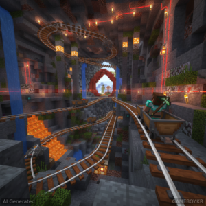 My husband creates a rail system wherever we go