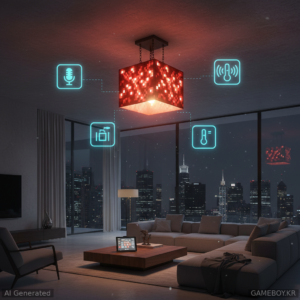 Minecraft Redstone Ceiling lamp with Voice Assistant, Presence Detection, Temperature readings and more.
