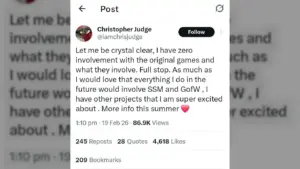 Christopher Judge's response after the leak: