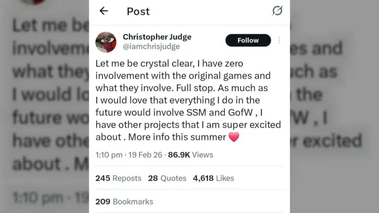 Christopher Judge's response after the leak: