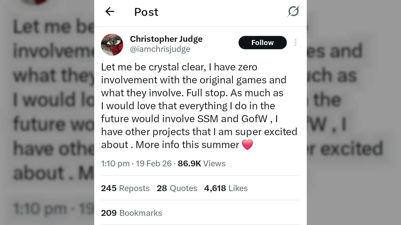 Christopher Judge's response after the leak: