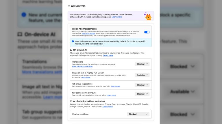 Firefox AI Kill Switch Moves From Beta to Mainline in 148 Release, Available Ahead of Launch