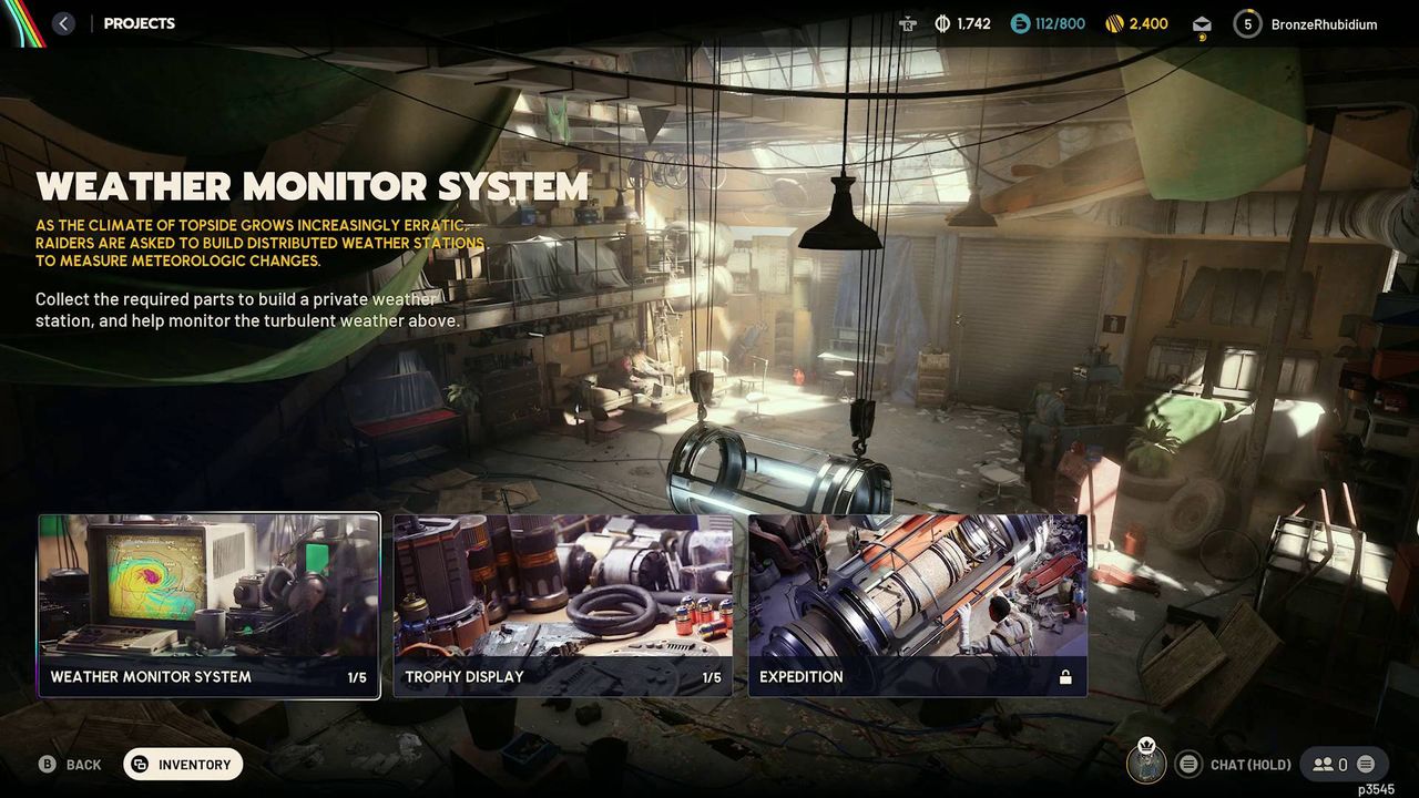 Arc Raiders Weather Monitor System project materials and rewards