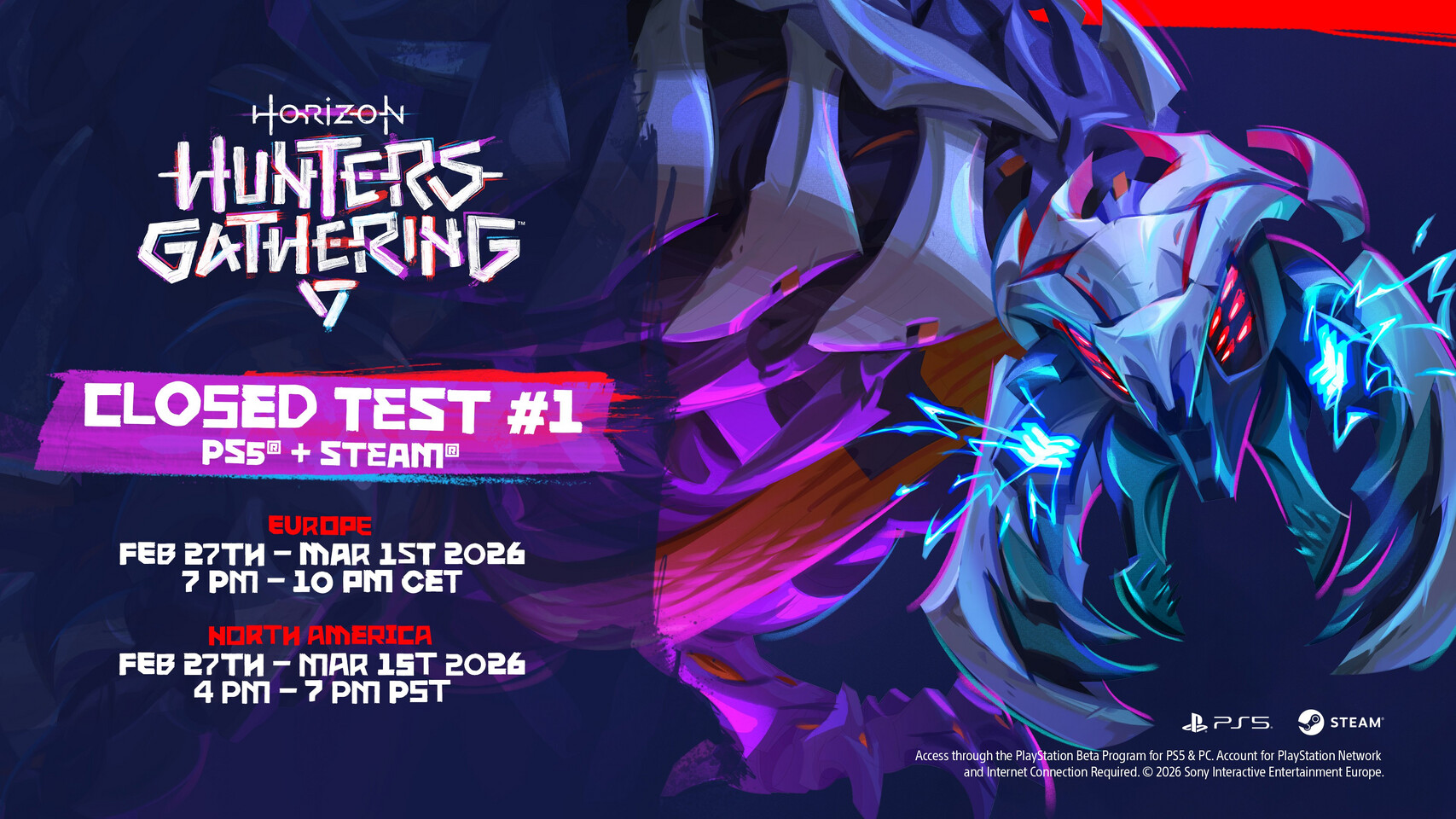 Sony Announces Horizon Hunters Gathering Closed Beta Weekend for PS5 and Steam