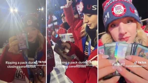 Blade Angels Nerd Out By Ripping Magic: The Gathering Packs During Winter Olympics Closing Ceremony
