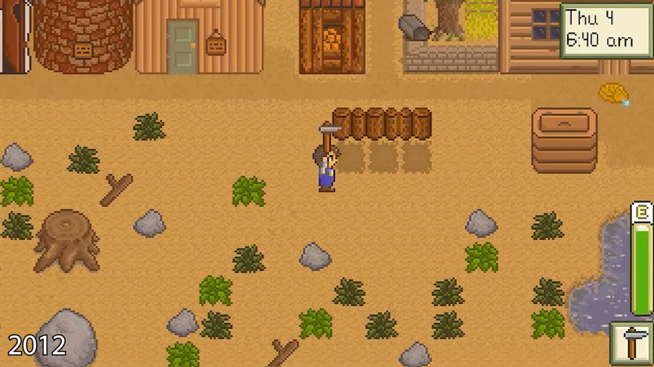 Stardew Valley creator reveals 14-year-old footage of Sprout Valley, a technically "functioning game" that went on to become a genre-defining farm sim