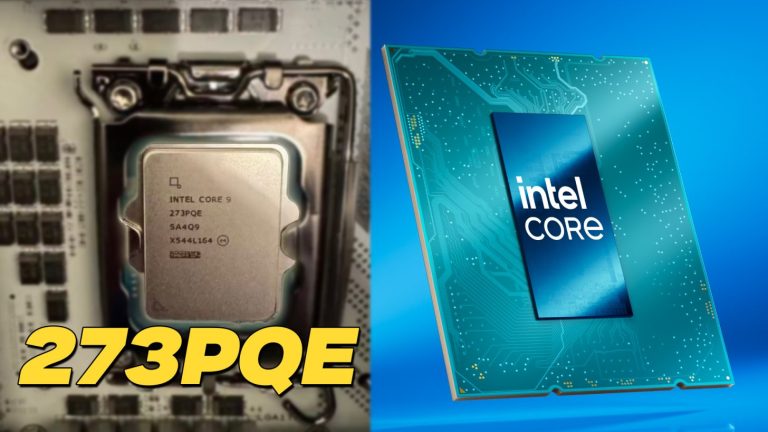 Intel Bartlett Lake Core 9 273PQE CPU Spotted Sitting On A White LGA 1700 Motherboard