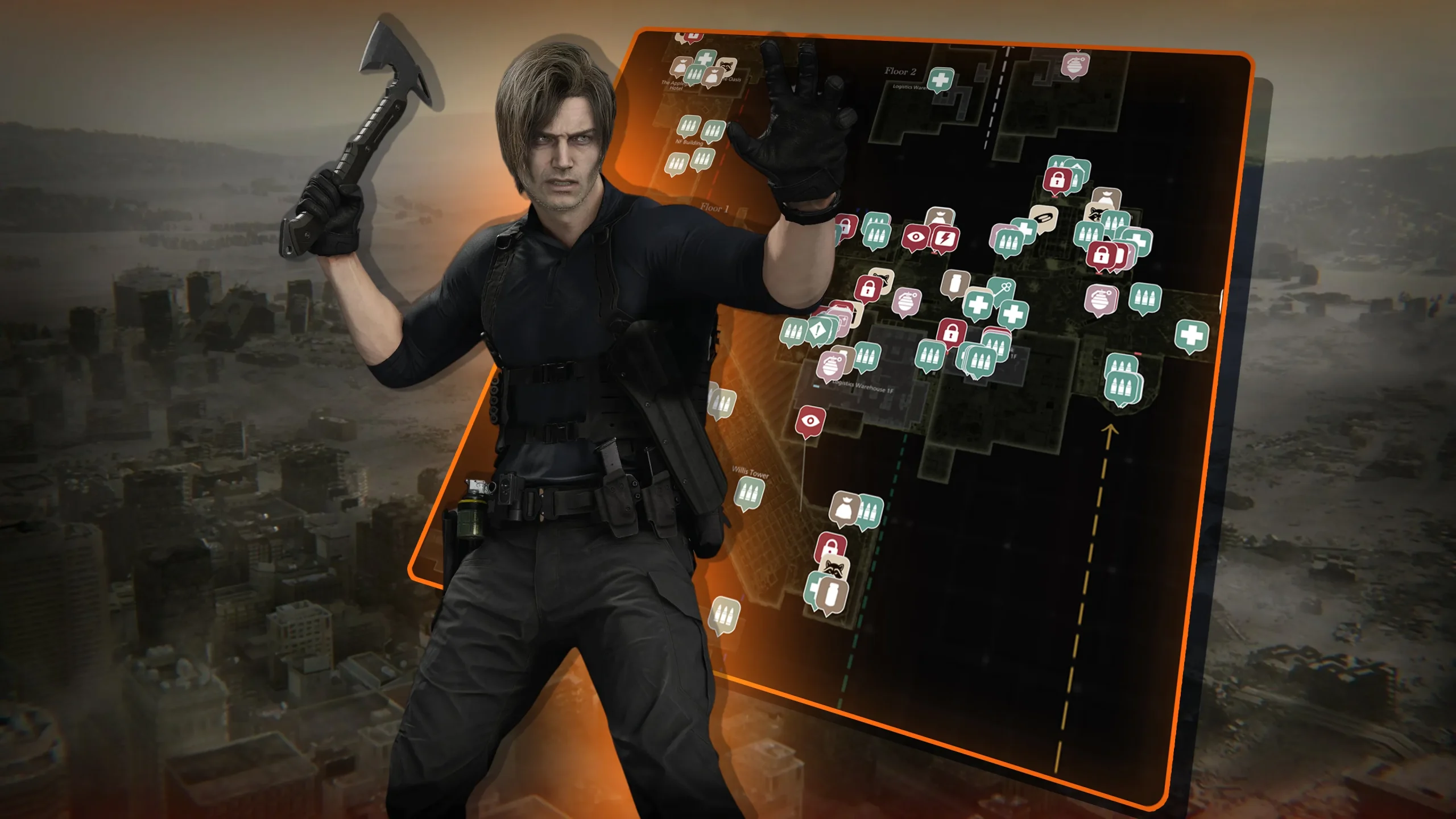 Resident Evil Requiem - East Raccoon City Interactive Map