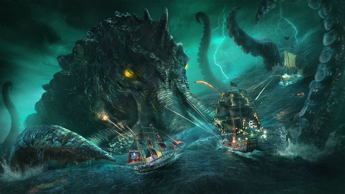 “Unleash the Kraken,” bellows Skull and Bones, which somehow still exists