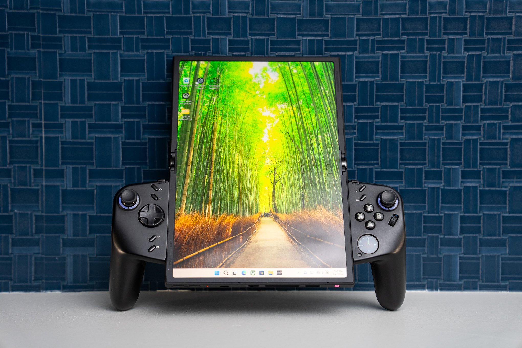 Unfolded into 11.6-inch vertical mode.
