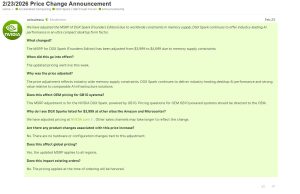 NVIDIA Raises DGX Spark Pricing to $4,700