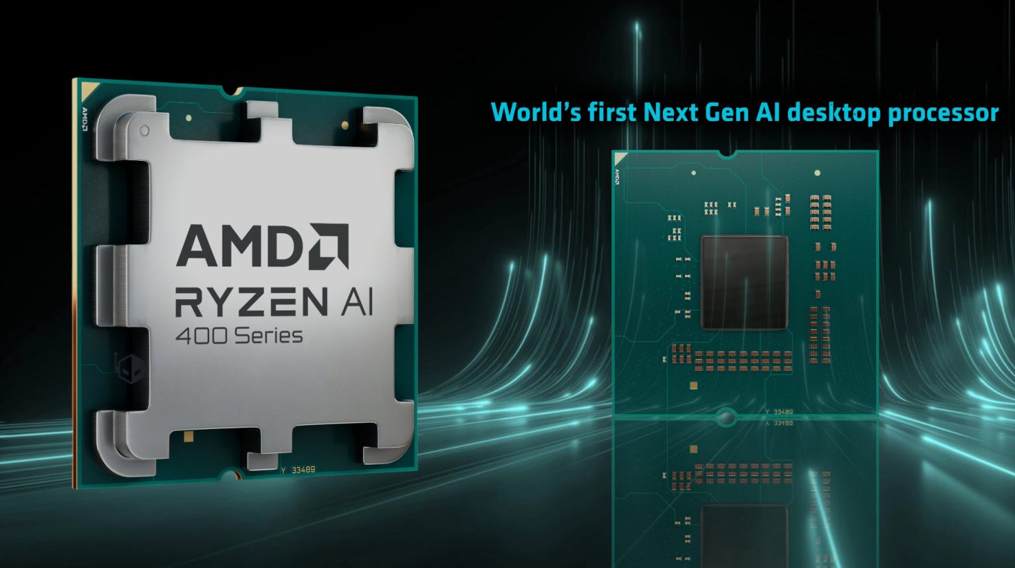 AMD Unveils Ryzen AI 400 Desktop APUs: 8 CPU & GPU Cores, 50 TOPS, AM5 Socket Support