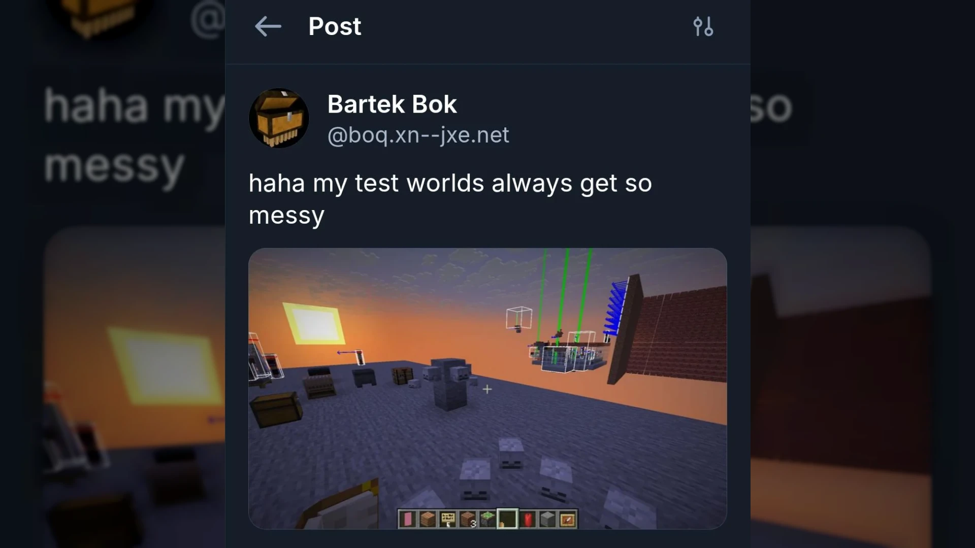 Bartek Bok, a dev at Mojang, teased this on a Bluesky post. Wattles speculated it to be about today's snapshot.