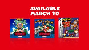 Game Boy Advance and Virtual Boy – Nintendo Classics add Mario vs. Donkey Kong, Mario’s Tennis, and Mario Clash on March 10