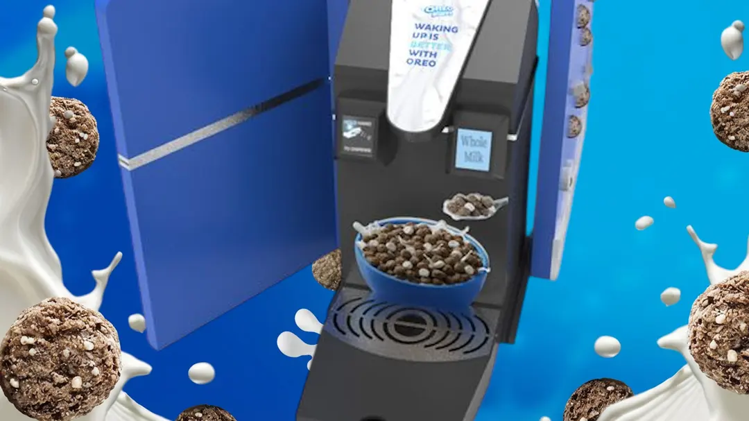 Oreo Puffs unveils special mini fridge that dispenses milk straight into your cereal