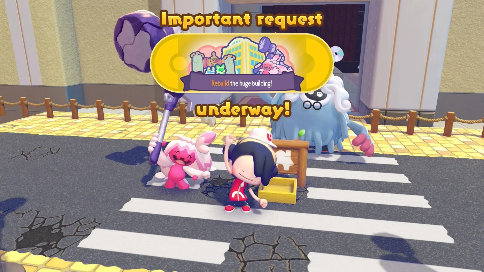 'Rebuild the Huge Building!' walkthrough and quest steps in Pokémon Pokopia