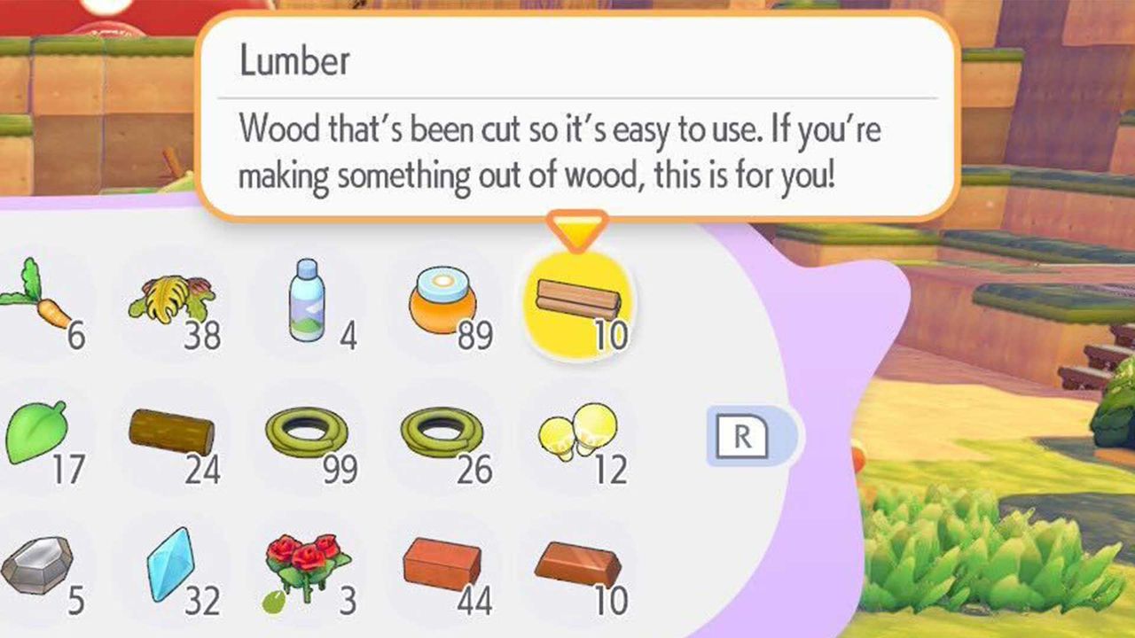 How to make lumber in Pokemon Pokopia