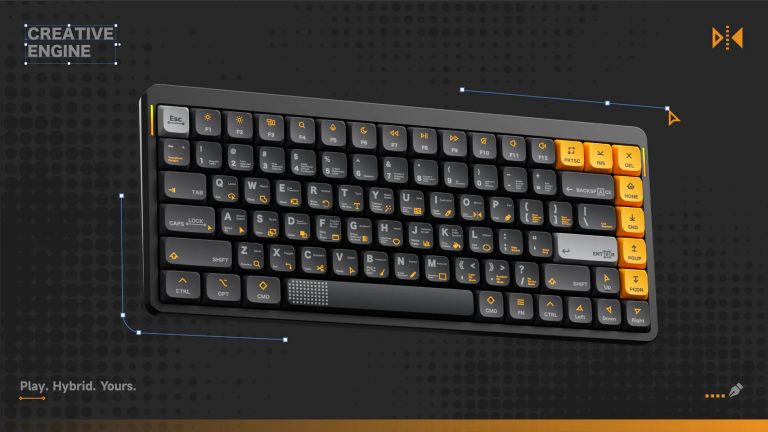 NuPhy Launches Low-Profile Creative Engine Mechanical Keyboard Keycaps Inspired by Adobe Illustrator UI