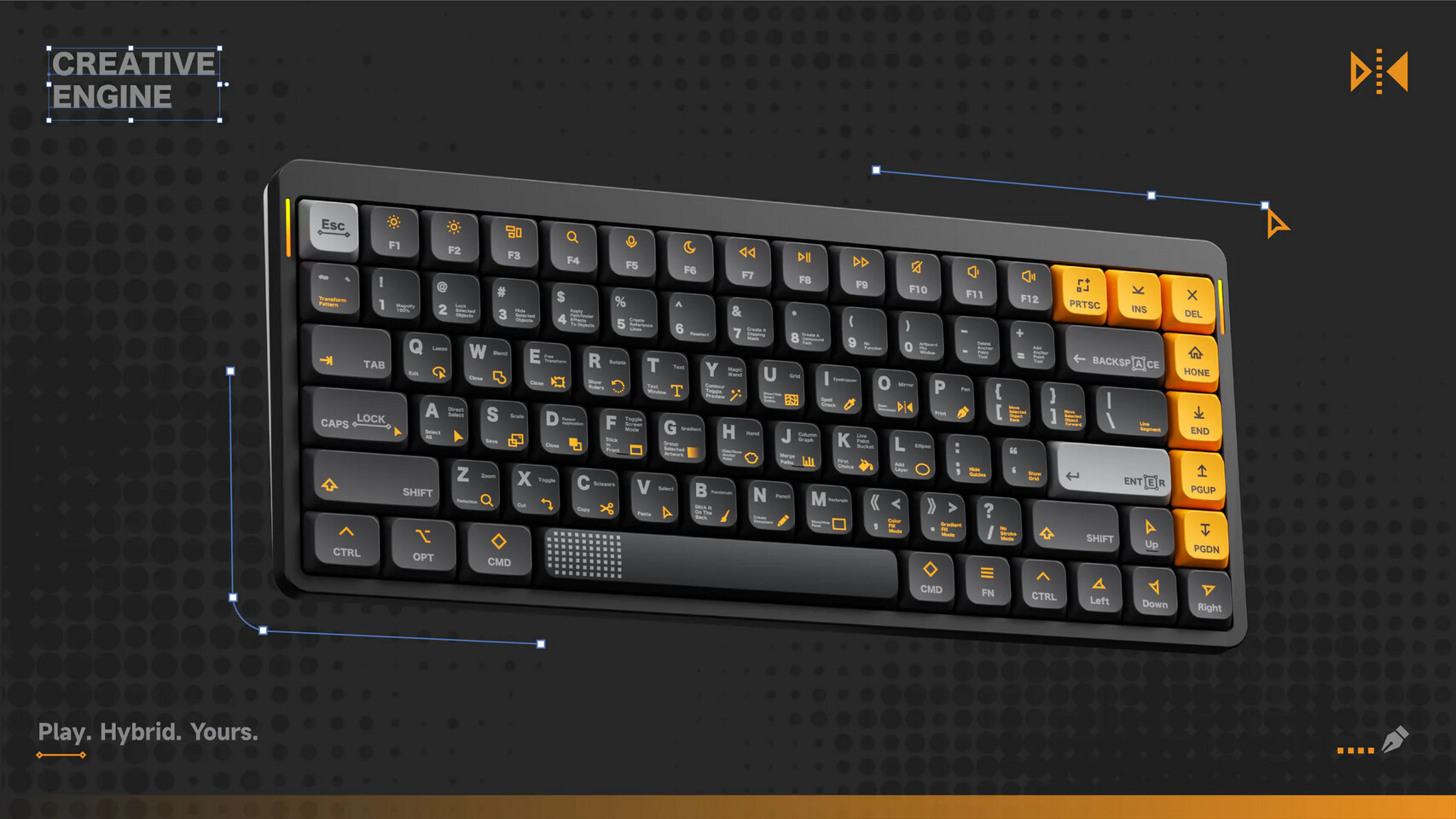 NuPhy Launches Low-Profile Creative Engine Mechanical Keyboard Keycaps Inspired by Adobe Illustrator UI