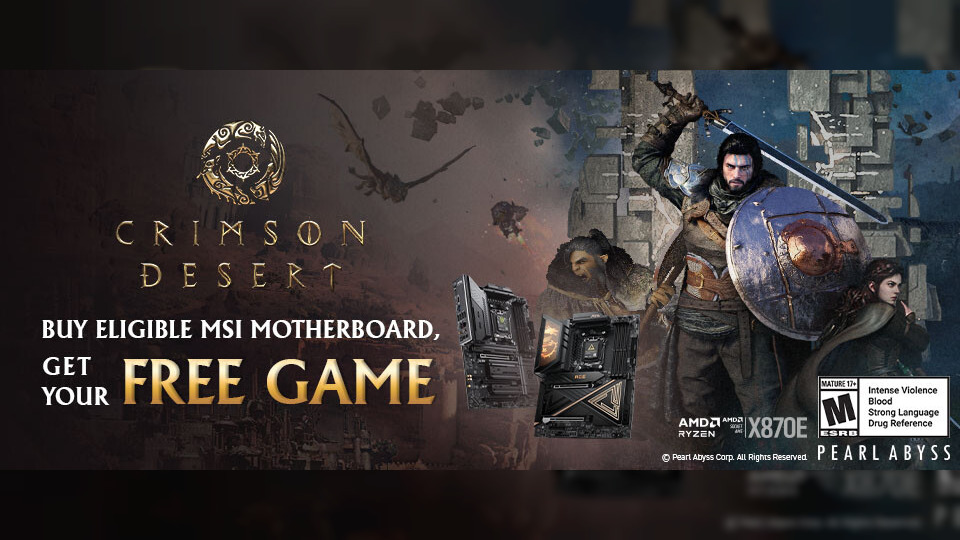 (PR) MSI Bundles Crimson Desert Game Key with Select Motherboards