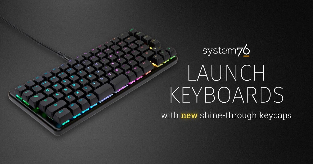System76 Updates Launch Keyboard Lineup with Prism Black Models