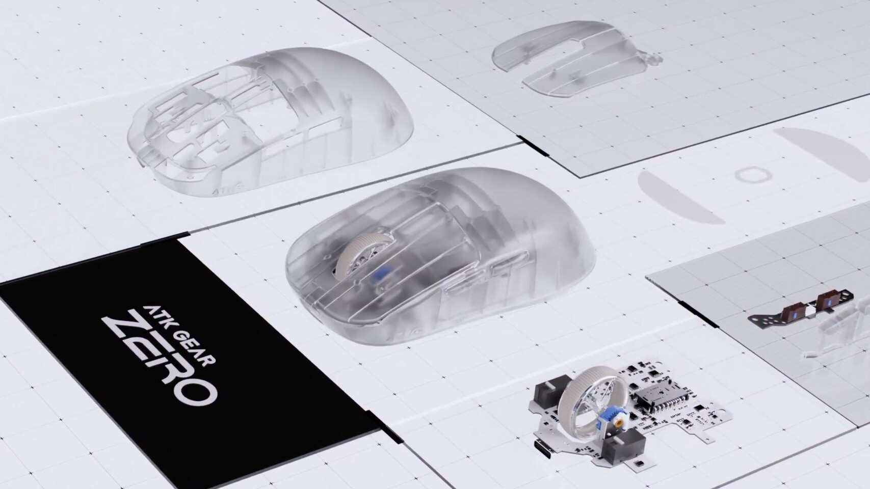 ATK Teases Translucent Zero Wireless Mouse with 8 kHz Polling, Frosted PC Shell