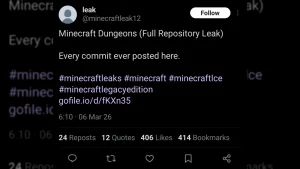 MINECRAFT DUNGEONS SOURCE CODE GOT LEAKED, I REPEAT, MINECRAFT DUNGEONS SOURCE CODE GOT LEAKED
