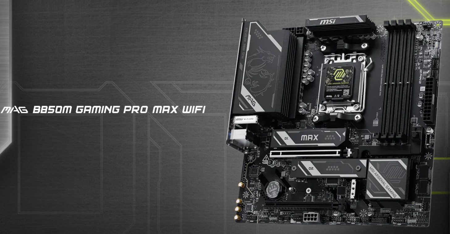 MSI MAG B850M Gaming Pro Goes MAX, Entry-Level AM5 Motherboard With OC Engine