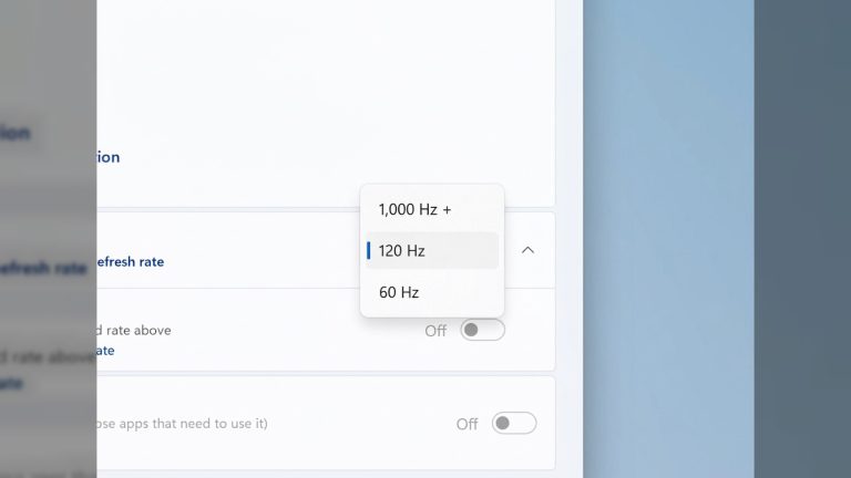 Windows 11 Insiders Get Support for >1,000 Hz Monitor Refresh Rate