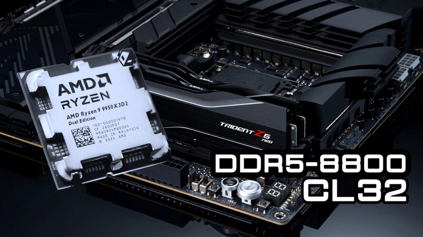 ASUS ROG X870E APEX Flexes With DDR5-8800 CL32 OC On AMD Ryzen 9 9950X3D2 CPU