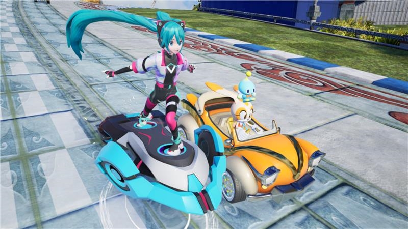 소닉 레이싱 크로스월드 하츠네 미쿠 DLC 캐릭터 게임플레이