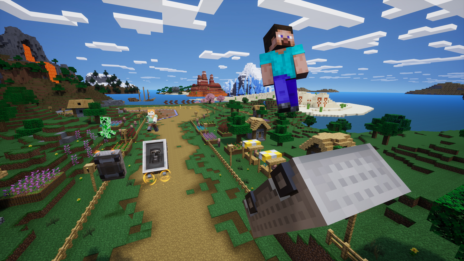 소닉 레이싱 크로스월드 마인크래프트 Minecraft 콜라보 스테이지