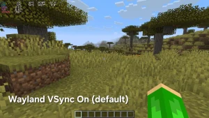 Minecraft with Vulkan on the latest Snapshot - FPS difference between enabled system level VSync and disabled VSync (on Wayland)