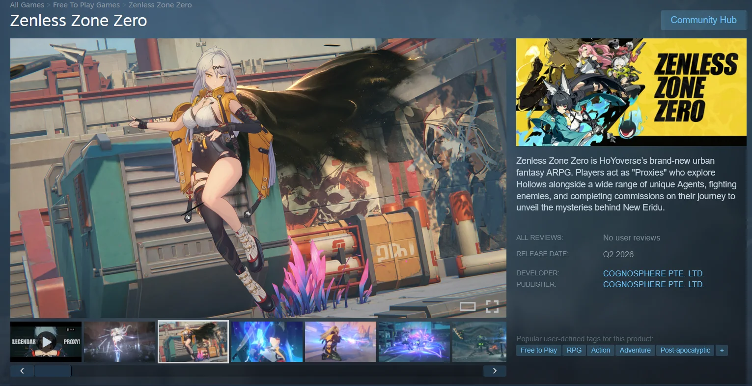 ZZZ TO BE RELEASED ON STEAM IN Q2 2026 (NOT LEAK)