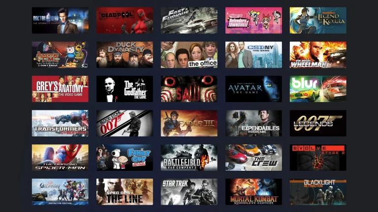 A selection of delisted games on Steam
