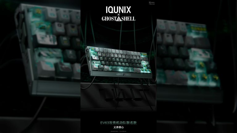 Iqunix Reveals Ghost in the Shell Edition EV63 Hall Effect Gaming Keyboards