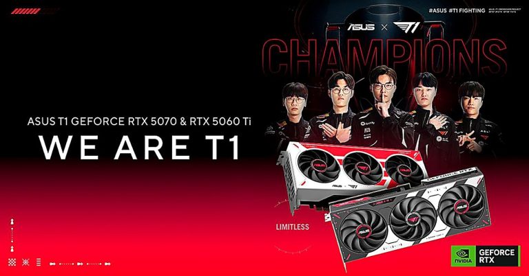 ASUS Teams Up With League of Legends Champions T1 For Special Edition RTX 5070 And RTX 5060 Ti GPUs