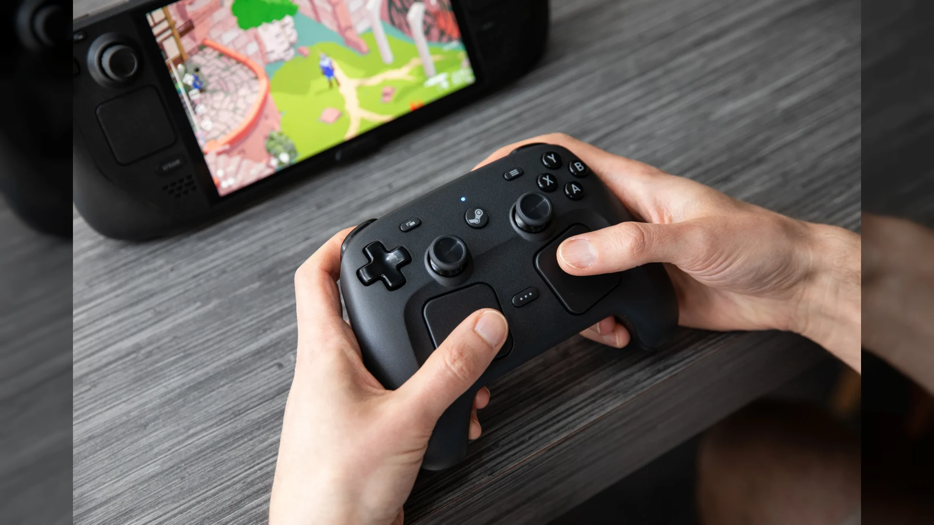 Listen to the new Steam Controller buzz to the tune of Doom