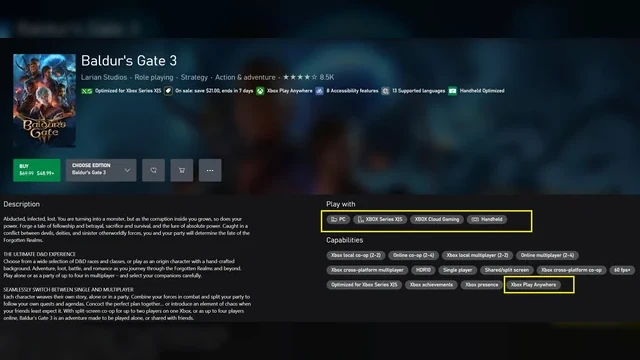 Xbox Play Anywhere added to Baldur's Gate 3 - Game Pass release is imminent?