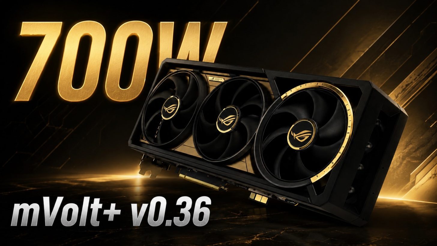 mVolt+ Pushes RTX 5090 To 700W Without Shunt Modding, Nearly 21% Above NVIDIA’s Rated 575W TDP