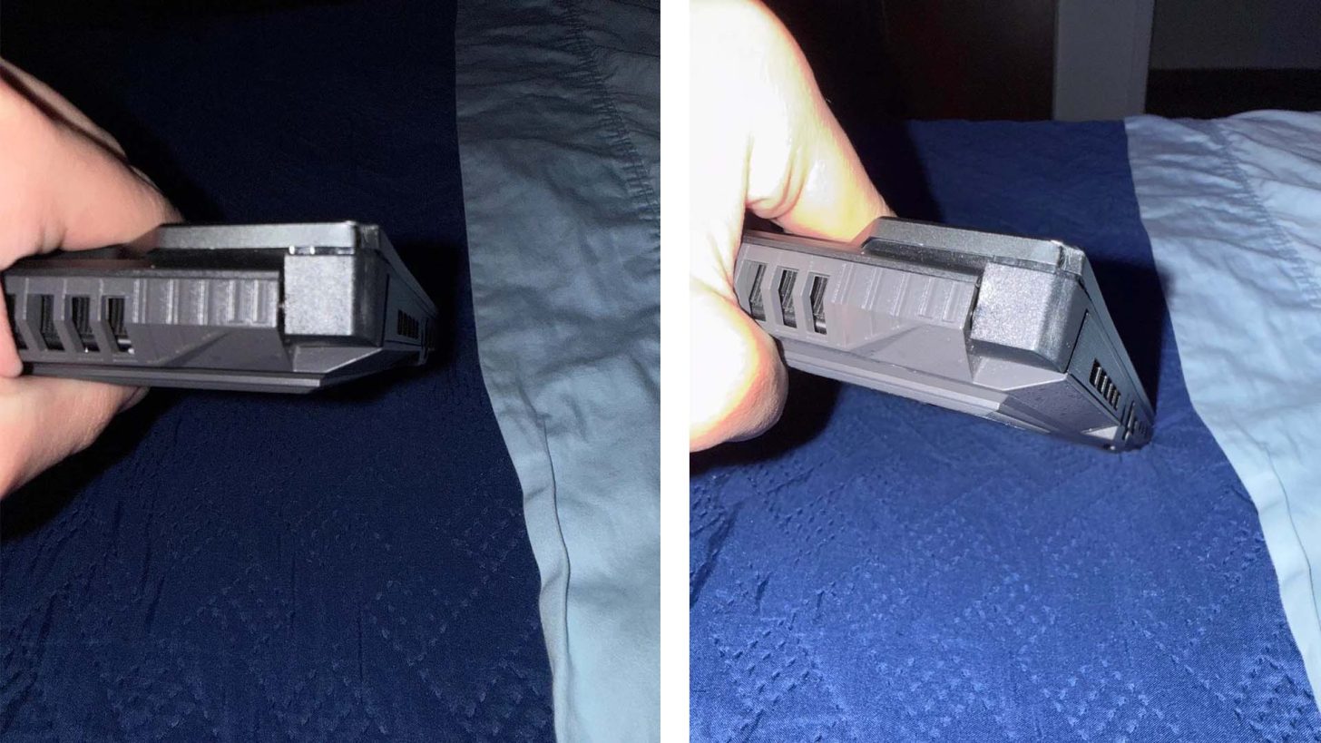 ASUS TUF Gaming Laptop Hinge Broke When The Display Was Placed Upside Down; User Tried Mimicking Ongoing Trends Of Adopting A “Cool” Setup, Only For It To Backfire